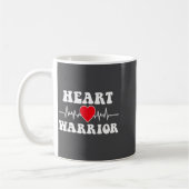 Heart Warrior Heart Disease Awareness Month Red He コーヒーマグカップ (左)