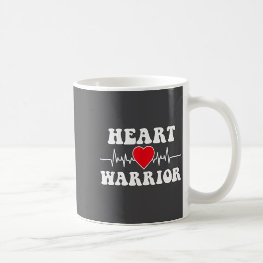 Heart Warrior Heart Disease Awareness Month Red He コーヒーマグカップ (右)