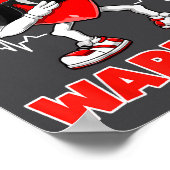 Heart Warrior Heart Disease Awareness Month Red He ポスター (角)