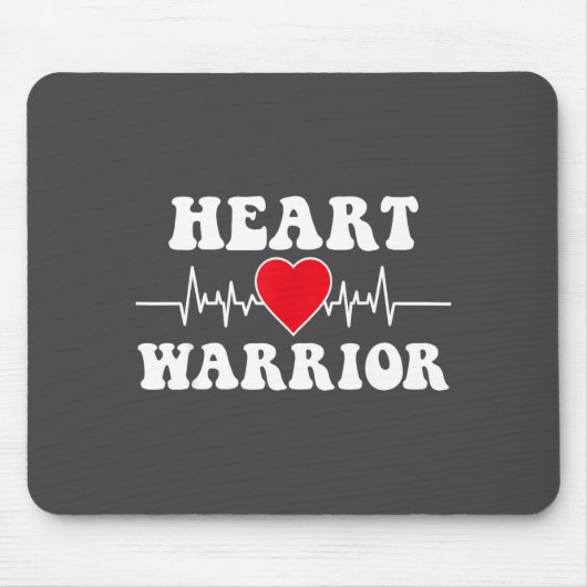 Heart Warrior Heart Disease Awareness Month Red He マウスパッド (正面)