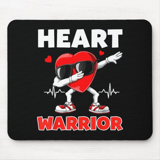 Heart Warrior Heart Disease Awareness Month Red He マウスパッド (正面)
