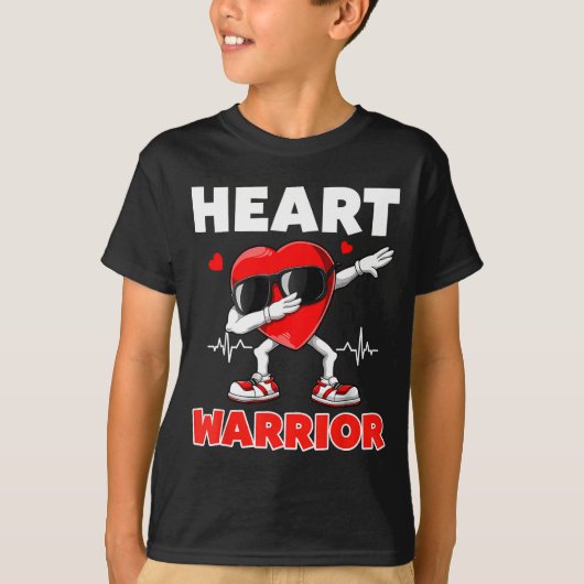 Heart Warrior Heart Disease Awareness Month Red He Tシャツ (正面)