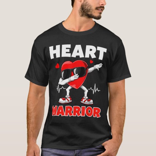 Heart Warrior Heart Disease Awareness Month Red He Tシャツ (正面)