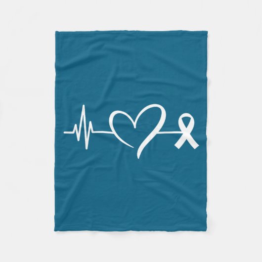 Heart Warrior Heartbeat American Heart Disease Awa フリースブランケット (正面)