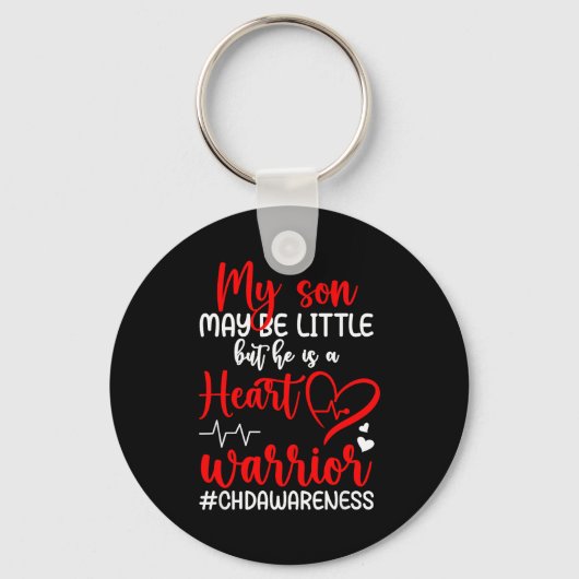 Heart Warrior Mother Chd Awareness Chd Mom Of A Ch キーホルダー (正面)