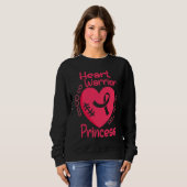 Heart Warrior Princess CHD Heart Disease Awareness スウェットシャツ (正面フル)