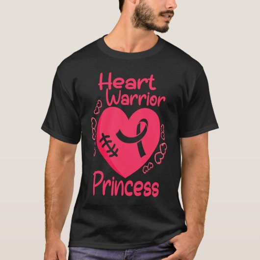 Heart Warrior Princess CHD Heart Disease Awareness Tシャツ (正面)