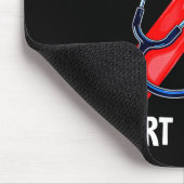 Heart Warrior Stethoscope Red Nurse Heart Disease  マウスパッド (コーナー)