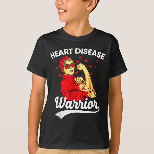 Heart Warrior Unbreakable Women Red Heart Disease  Tシャツ (正面)