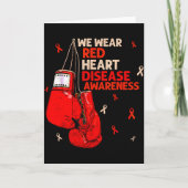 Heart Warrior We Wear Red Heart Disease Awareness  カード (正面)