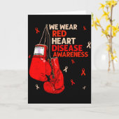 Heart Warrior We Wear Red Heart Disease Awareness  カード (黄色い花)