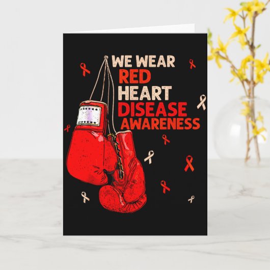 Heart Warrior We Wear Red Heart Disease Awareness  カード (黄色い花)