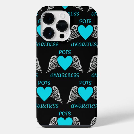 Heart/Wings...POTS症候群 iPhoneケース (裏面)