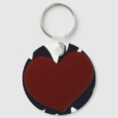 Heart with Black Flames Keychain キーホルダー (正面)