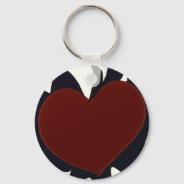 Heart with Black Flames Keychain キーホルダー