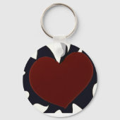 Heart with Black Flames Keychain キーホルダー (裏面)