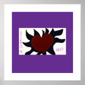 Heart with Black Flames Poster ポスター (正面)