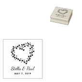 Heart with Hearts Design ラバースタンプ (押印)