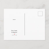 Heart with Hearts Love is Sweet Quote Design 案内ポストカード (裏面)