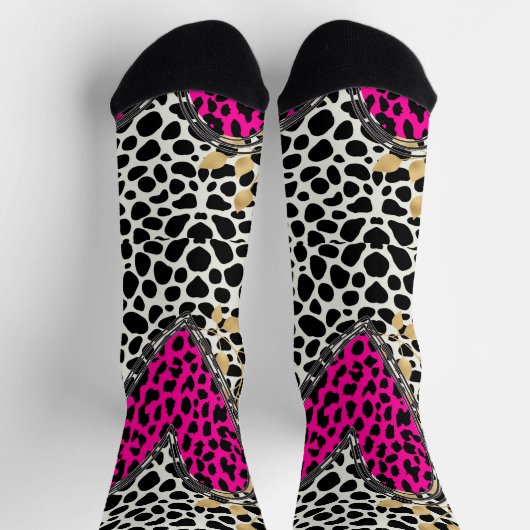 heart, with leopard  ソックス (上部)