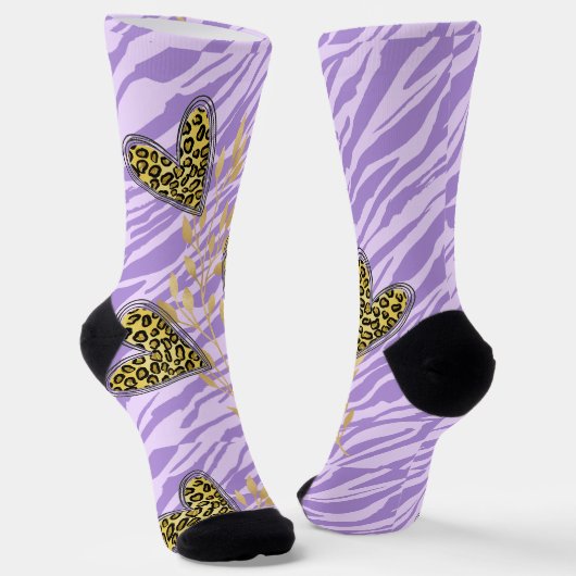 heart, with leopard  ソックス (傾斜あり)