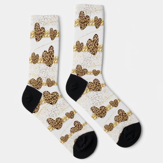 heart, with leopard  ソックス (右)