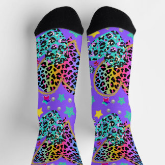 heart, with leopard ソックス