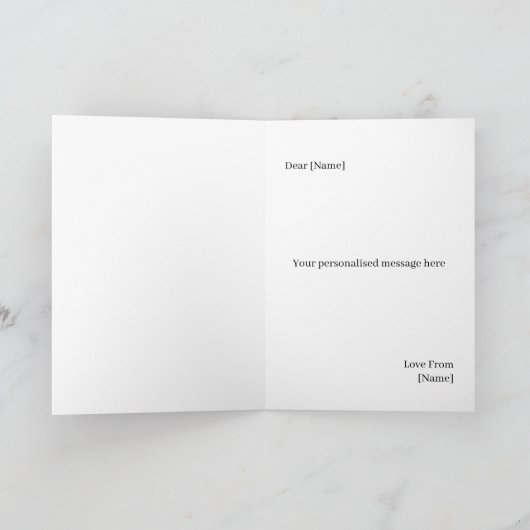 Heart with pink bow photo annivesary カード (内部)