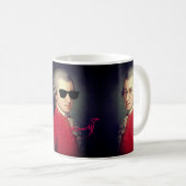 ♥ Heart Wolfgang Amadeus Mozart with signature ♥ コーヒーマグカップ (正面右)