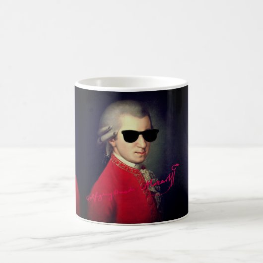 ♥ Heart Wolfgang Amadeus Mozart with signature ♥ コーヒーマグカップ (中央)