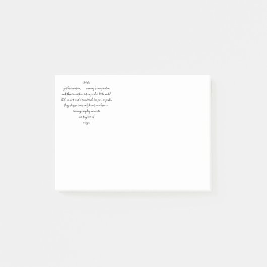 Heart Words Explaining and Artist Whimsical Art ポストイット (正面)