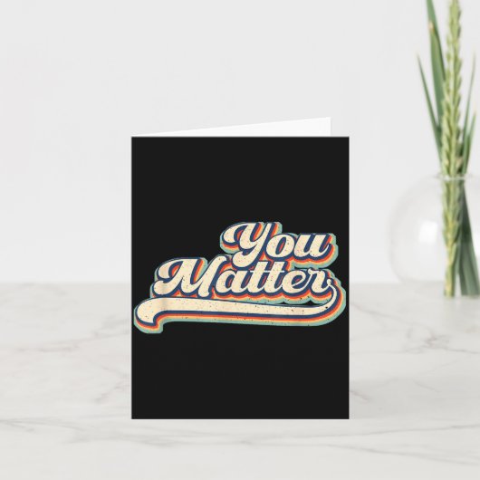 Heart You Suicide Prevention Awareness Retro Vinta カード (正面)