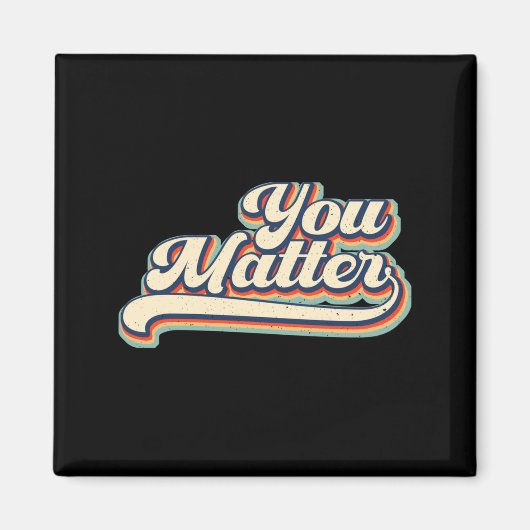 Heart You Suicide Prevention Awareness Retro Vinta マグネット (正面)