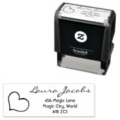 Heart Your Name Script Custom Gift  セルフインキングスタンプ (インサイチュ)