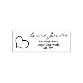 Heart Your Name Script Custom Gift  セルフインキングスタンプ (デザイン)