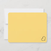 Heart Your Name Script Custom Gift Note Card ノートカード (裏面)