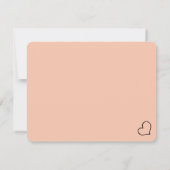Heart Your Name Script Custom Gift Note Card ノートカード (裏面)