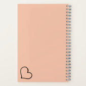 Heart Your Name Script Custom Gift Notebook ノートブック (裏面)