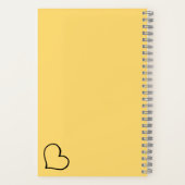 Heart Your Name Script Custom Gift Notebook ノートブック (裏面)