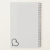 Heart Your Name Script Custom Gift Notebook ノートブック (裏面)