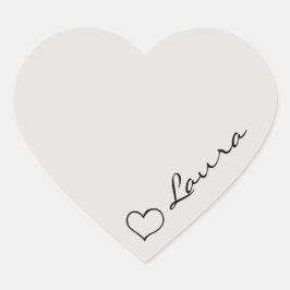 Heart Your Name Script Custom Gift Sticker ハートシール