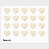 Heart Your Name Script Custom Gift Sticker ハートシール (シート)