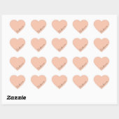 Heart Your Name Script Custom Gift Sticker ハートシール (シート)