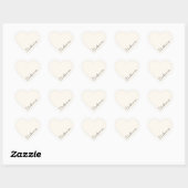 Heart Your Name Script Custom Gift Sticker ハートシール (シート)