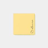 Heart Your Name Script Custom Gift Sticky Notes ポストイット (正面)