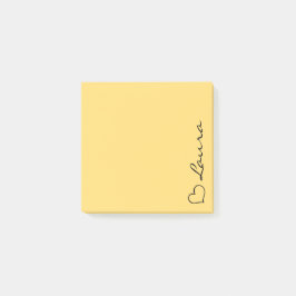 Heart Your Name Script Custom Gift Sticky Notes ポストイット