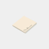 Heart Your Name Script Custom Gift Sticky Notes ポストイット (アングル)