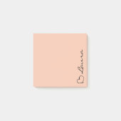 Heart Your Name Script Custom Gift Sticky Notes ポストイット (正面)