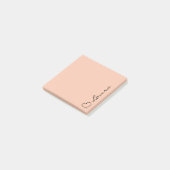 Heart Your Name Script Custom Gift Sticky Notes ポストイット (アングル)
