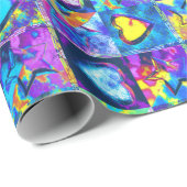 HEARTANDSTAR BLUE abstract ラッピングペーパー (ロールコーナー)